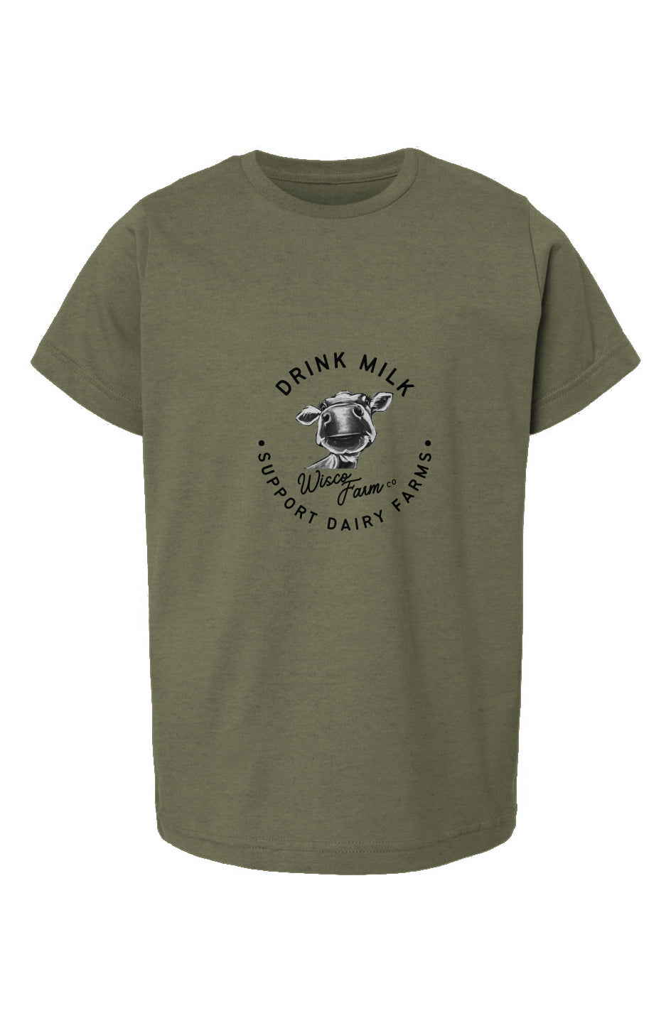 Youth Drink Milk Tee - Military Green