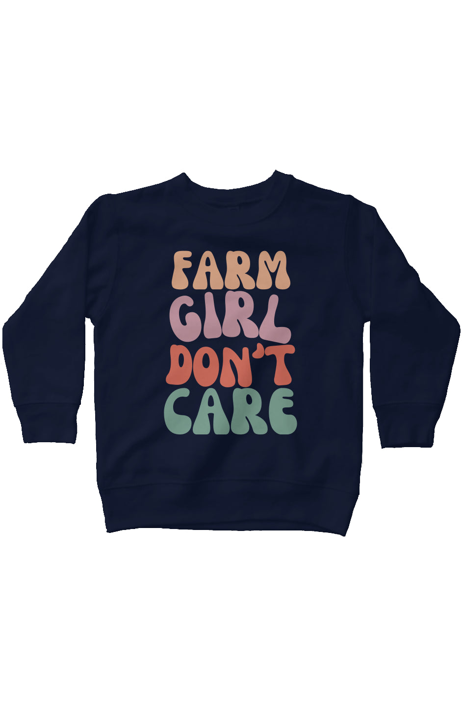 kids fleece Farm Girl Don't Care sweatshirt