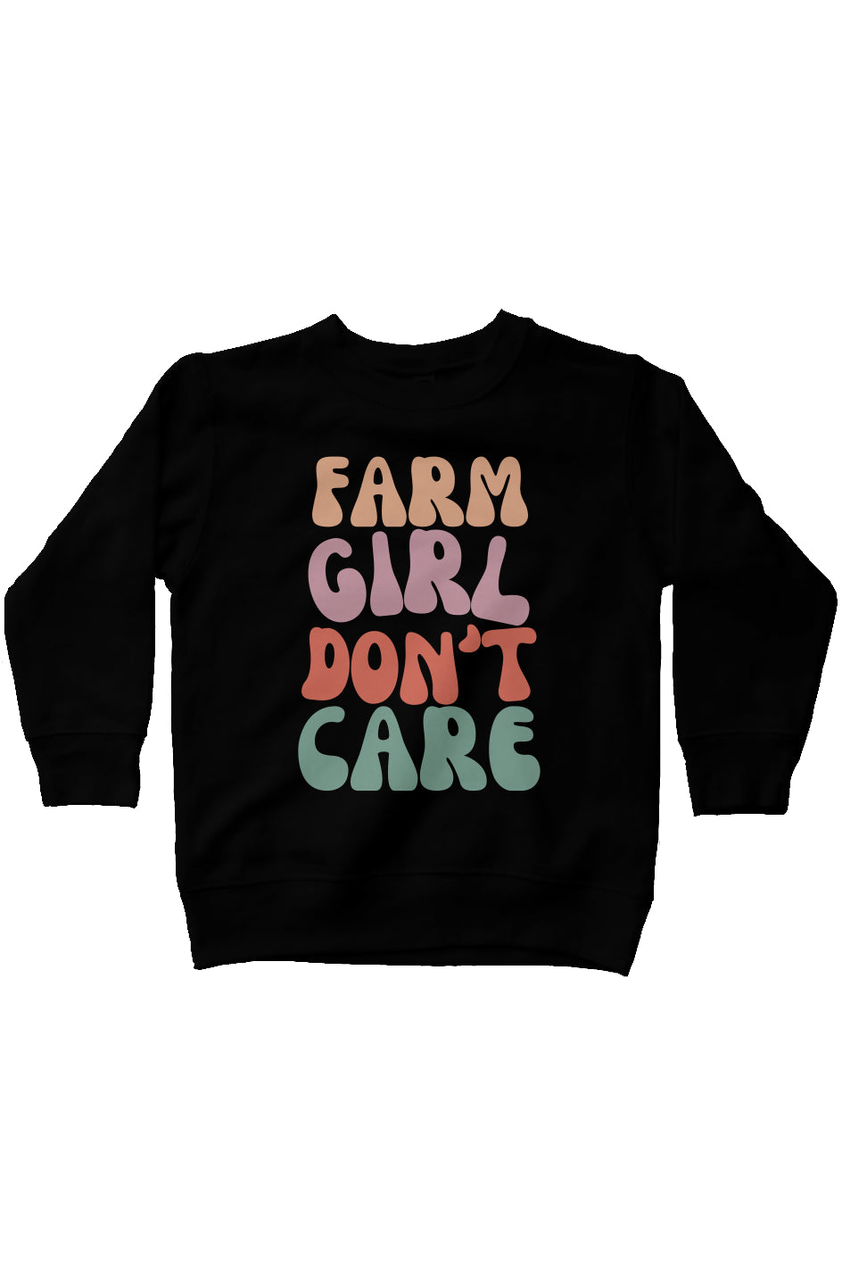 kids fleece Farm Girl Don't Care sweatshirt
