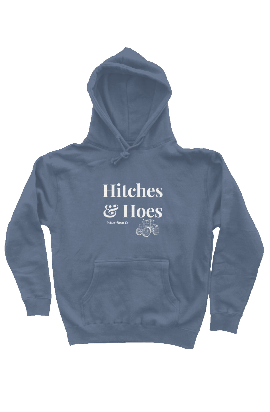Hitches & Hoes heavyweight pullover hoodie