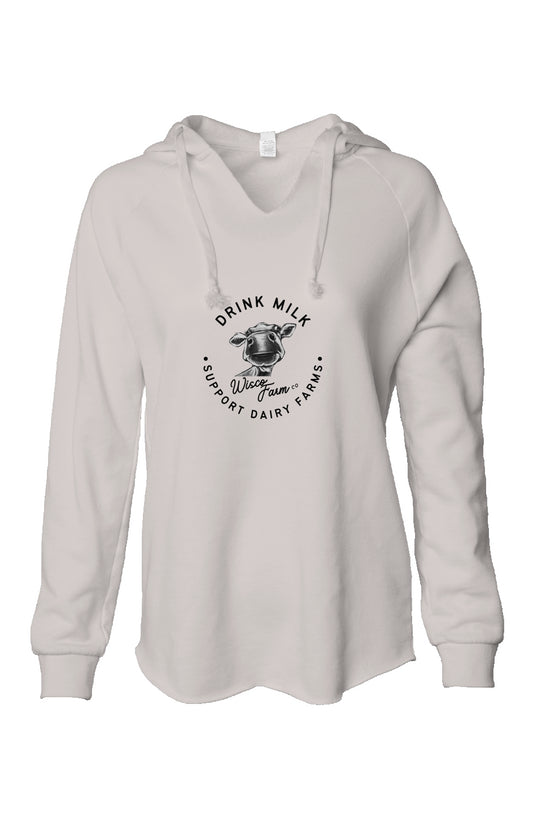 Drink Milk - Womens Lightweight Hooded Sweatshirt