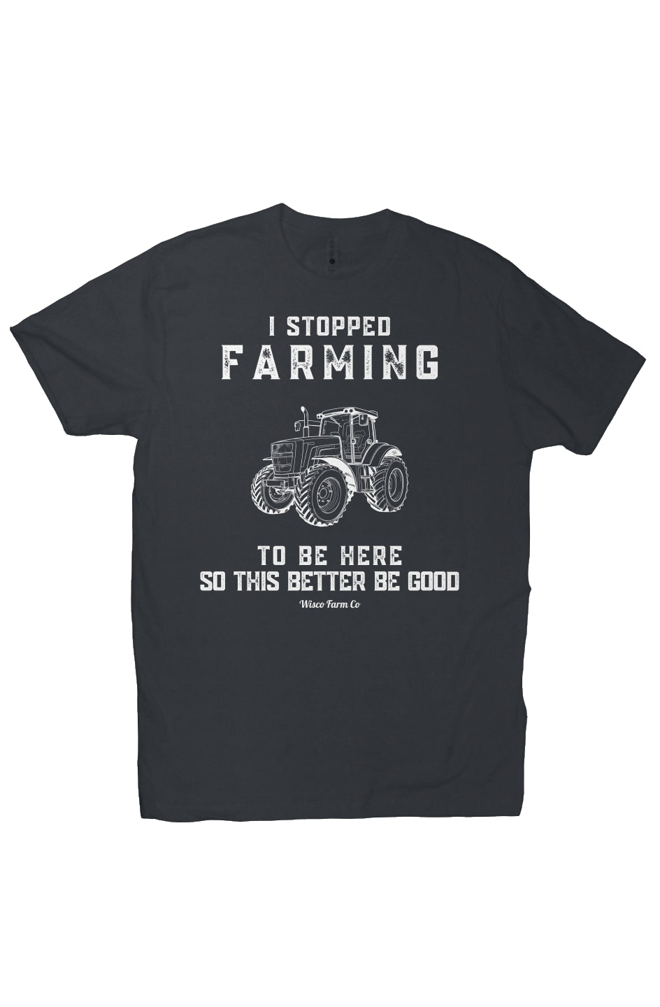 I Stopped Farming Tee - Navy