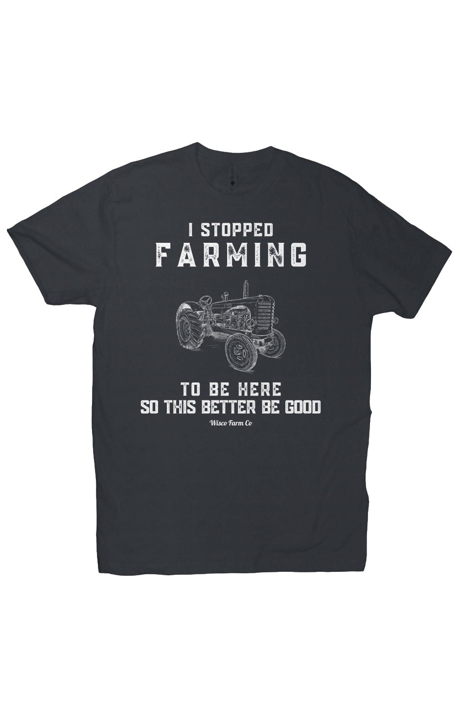 Vintage I Stopped Farming Tee - Navy