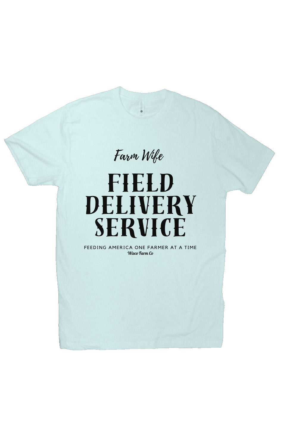 Farm Wife Field Delivery Tee - Light Blue