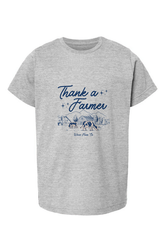 Youth Thank a Farmer Tee - Heather Gray