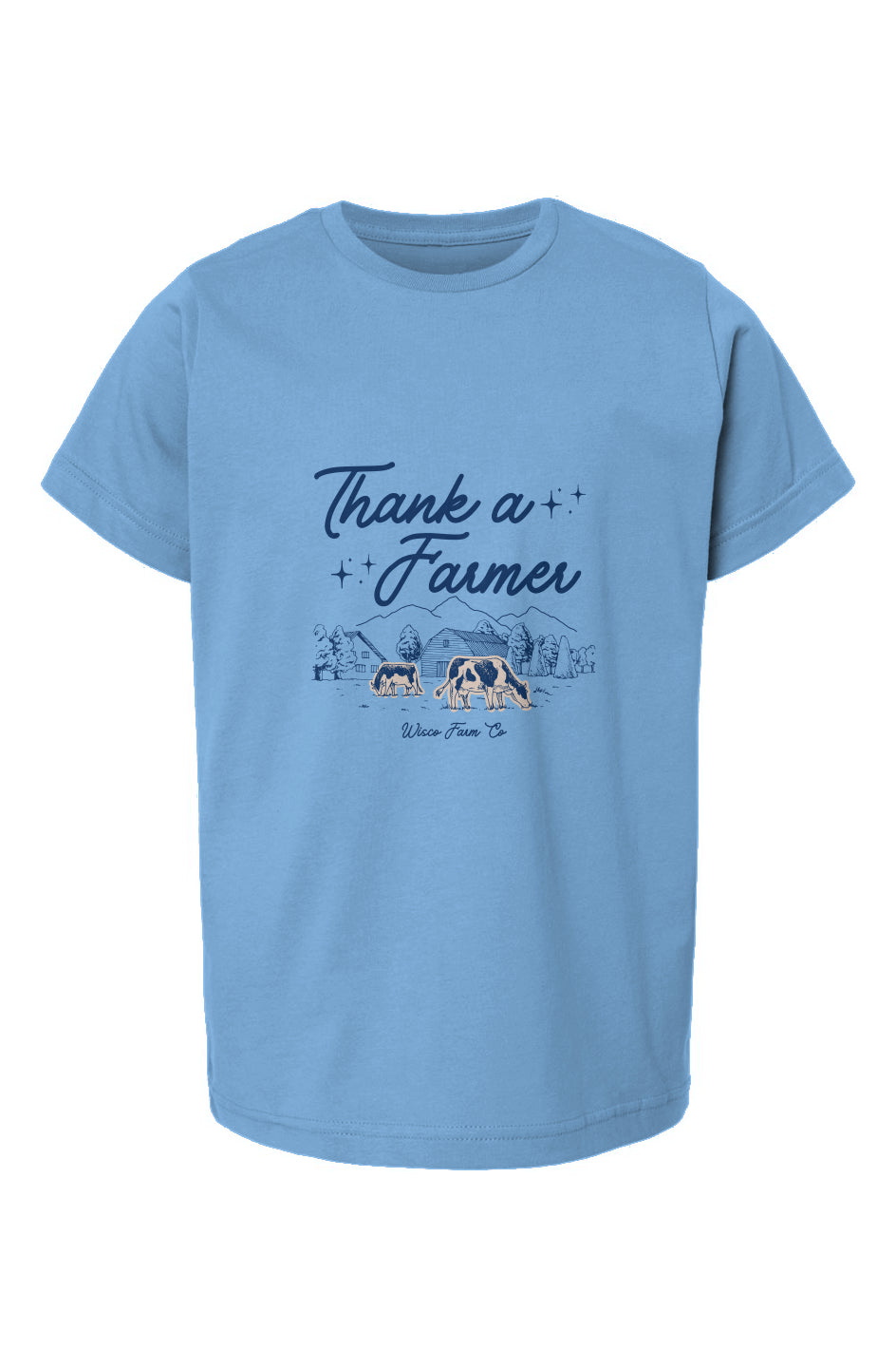 Youth Thank a Farmer Tee - Light Blue