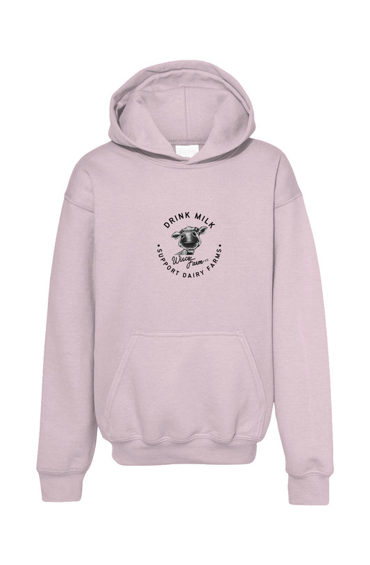 Youth Drink Milk Hoodie - Pink