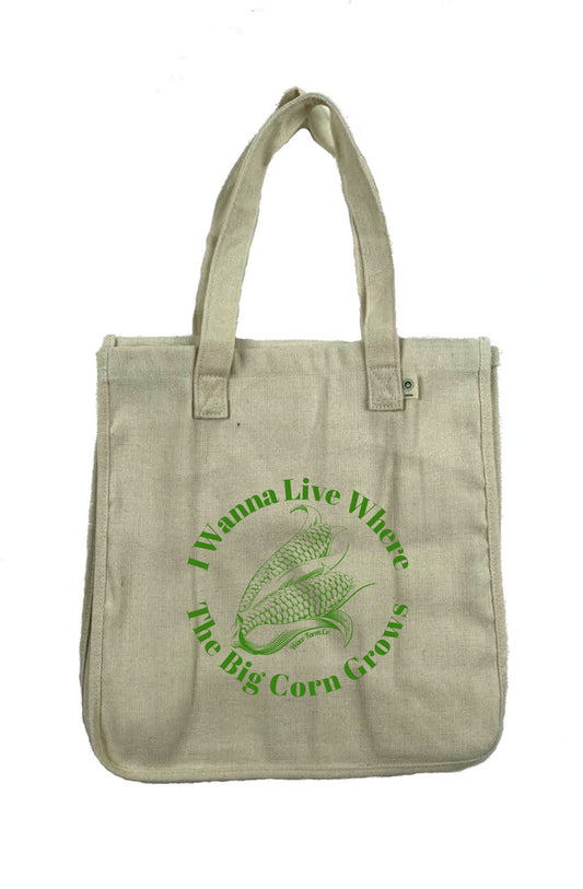 Hemp Market Tote - I Wanna Live