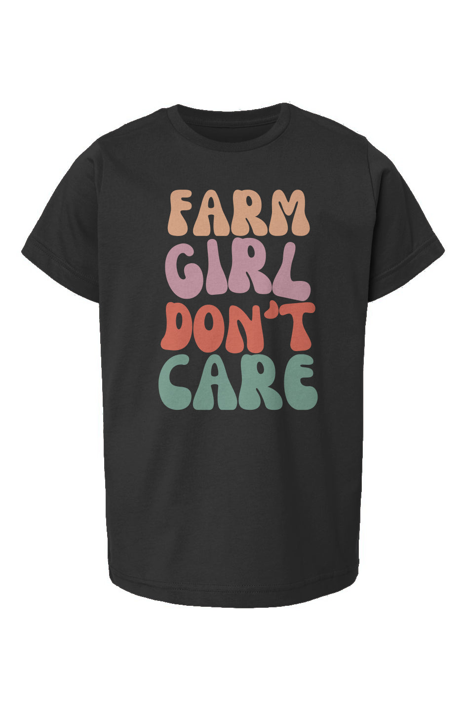 Youth Farm Girl  Don't Care T-Shirt