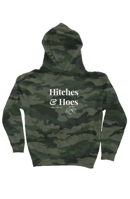 Hitches & Hoes heavyweight pullover hoodie